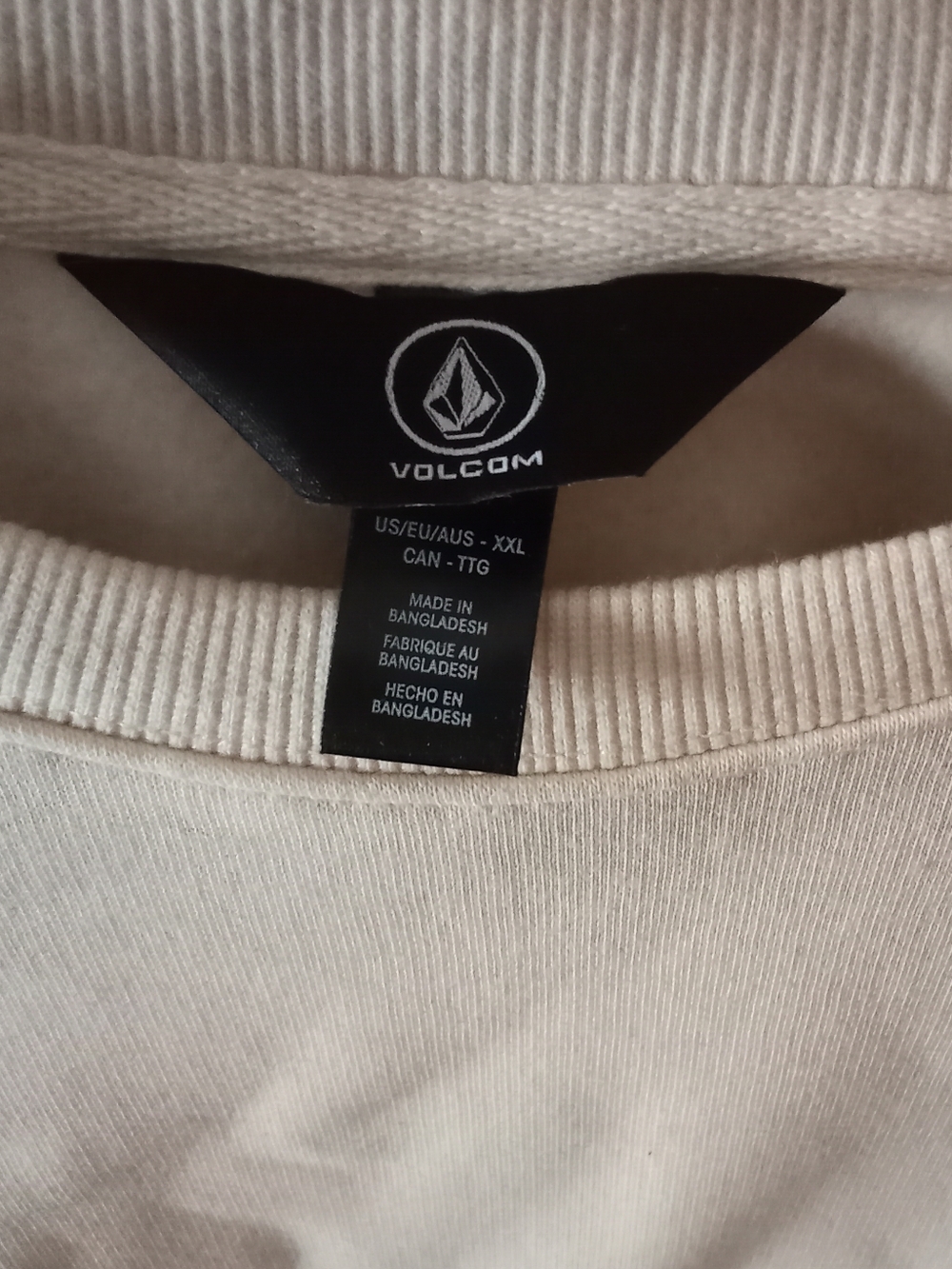 Volcom Cream Crewneck Pullover with Subtle Logo Tag - Picture 2 of 11